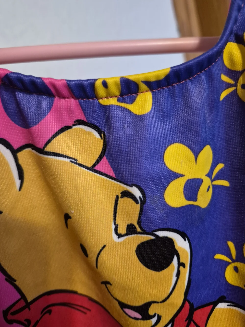 Vintage Winnie the Pooh One-Piece Swimsuit | Pink & Purple | Size 18M